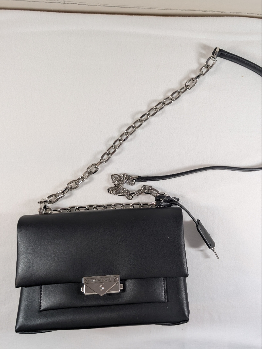 NWT‎ Michael Kors black and silver chain detail purse - Picture 4 of 10